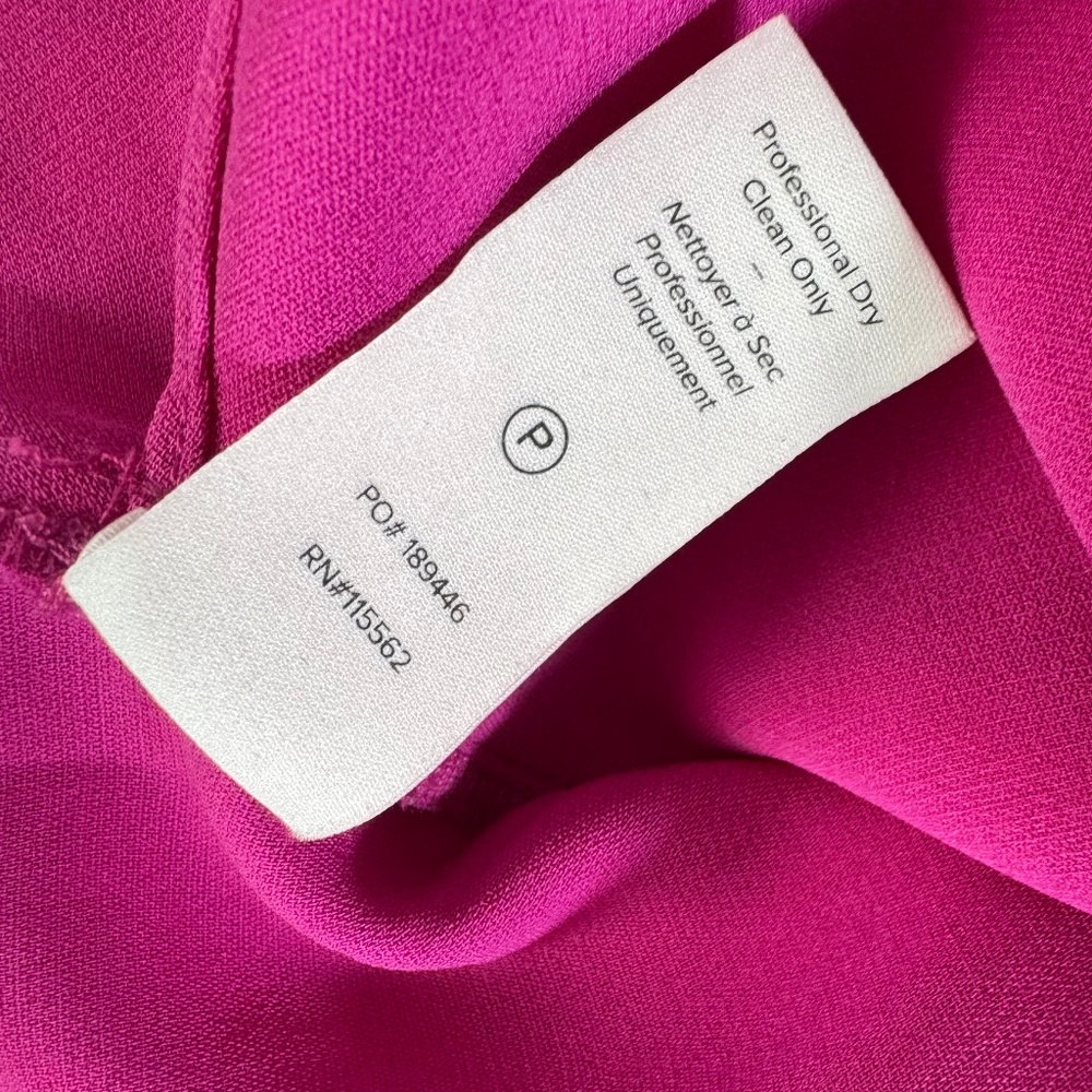 Cinq‎ A Sept Theo NWT Pink Ruby Faux Wrap Side Ruched Dress Sz 6 - Picture 10 of 12